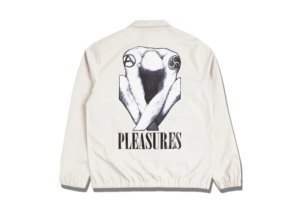 PLEASURES BENDED COACH JACKET OFF WHITE – THEAIRSAIGON®