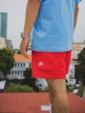  Nike Sportswear Club Men's French Terry Cargo Shorts (Red) 