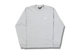  STUSSY STOCK LOGO LONG-SLEEVE CREW SHIRT (GREY HEATHER) 