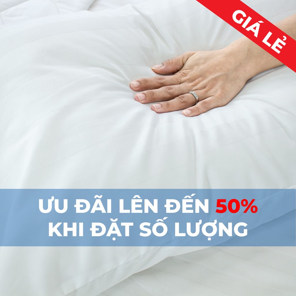 Áo Gối Trắng Sọc Chống Nhăn (ƯU ĐÃI LÊN ĐẾN 50% KHI ĐẶT HÀNG SỐ LƯỢNG)