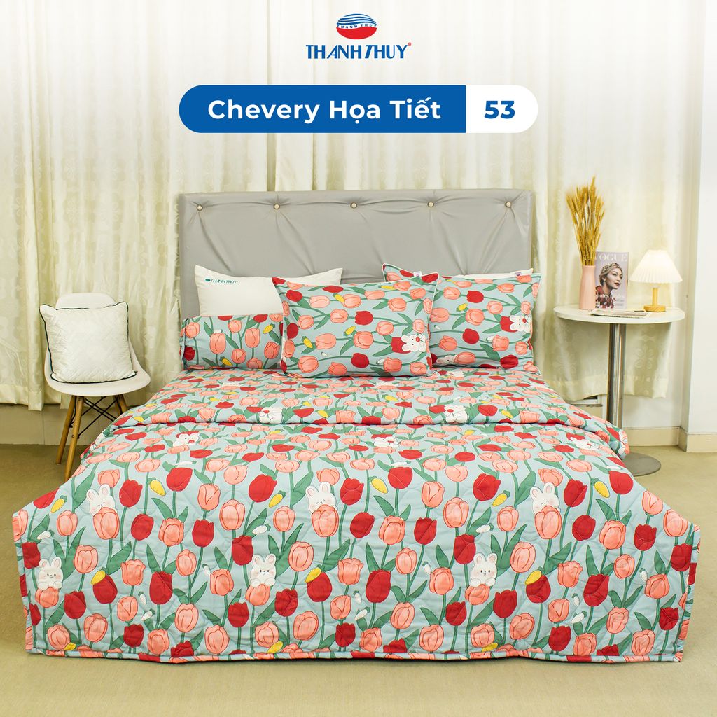 Bộ Ga Bọc Microfiber Chevery Họa Tiết 53