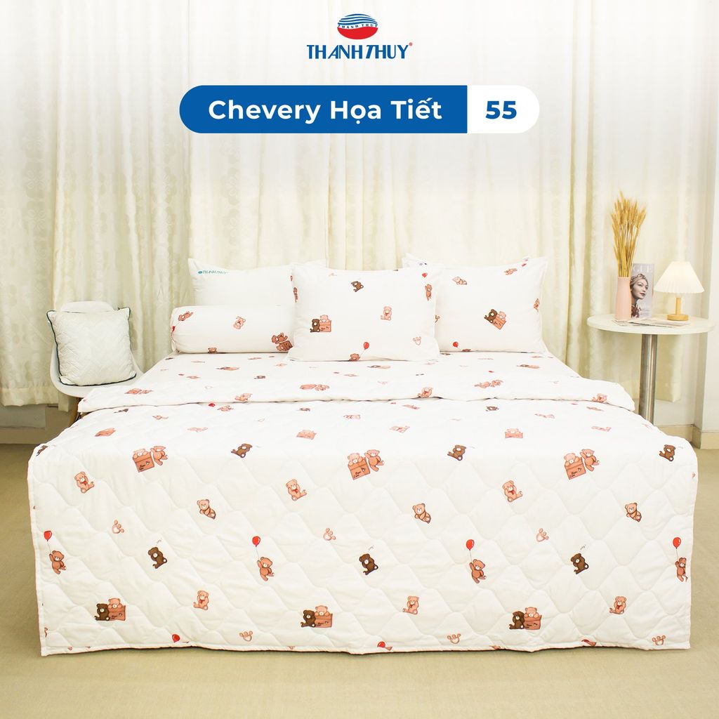 Bộ Ga Bọc Microfiber Chevery Họa Tiết 55