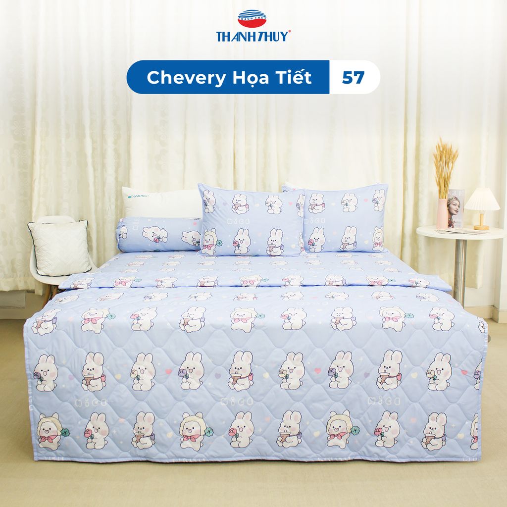 Bộ Ga Bọc Microfiber Chevery Họa Tiết 57