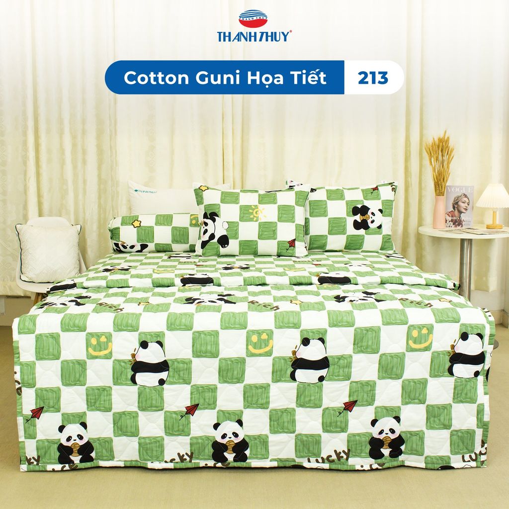 Bộ Ga Bọc Cotton Guni Họa Tiết 213