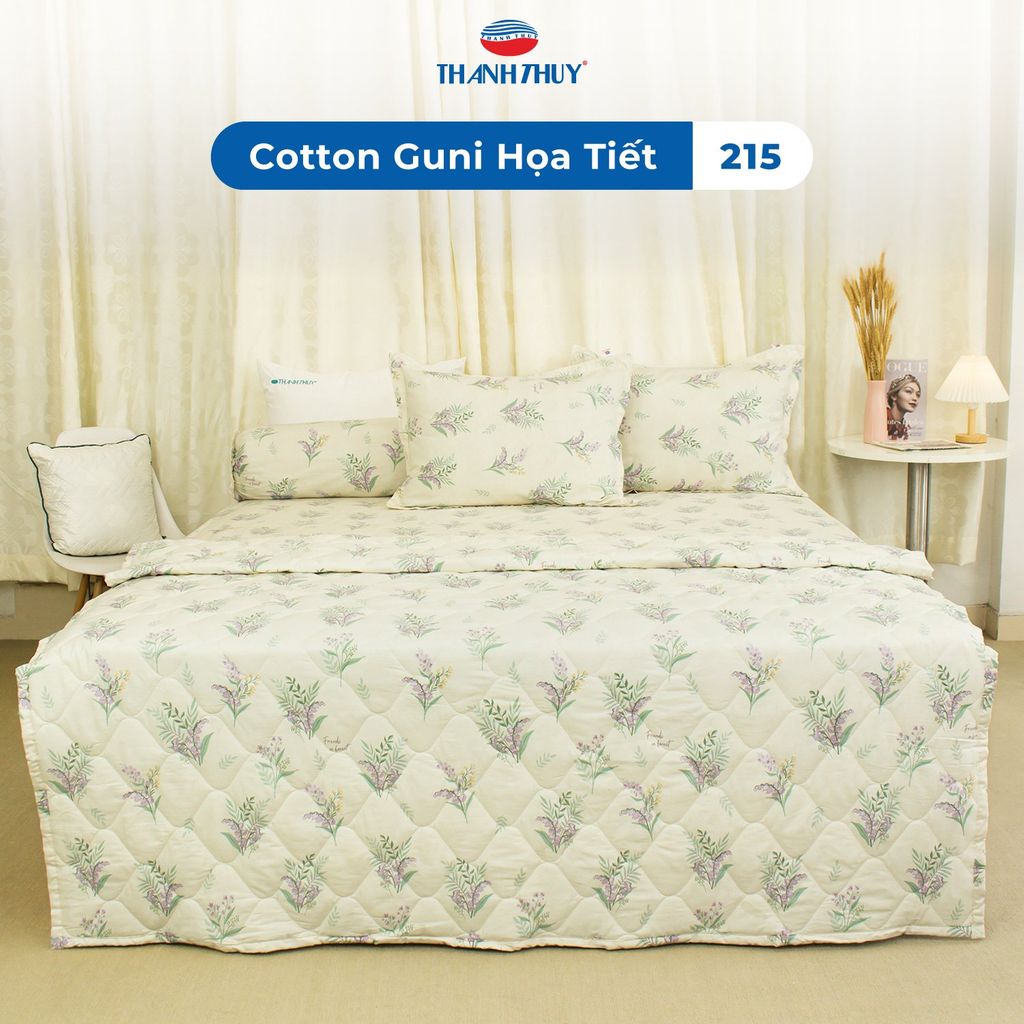 Bộ Ga Bọc Cotton Guni Họa Tiết 215