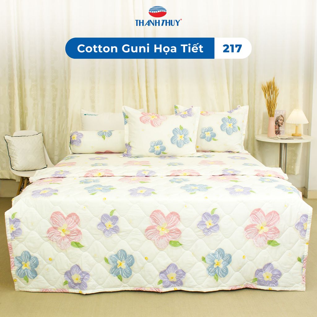 Bộ Ga Bọc Cotton Guni Họa Tiết 217