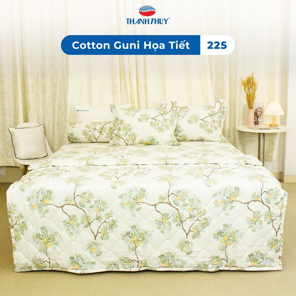 Bộ Ga Bọc Cotton Guni Họa Tiết 225