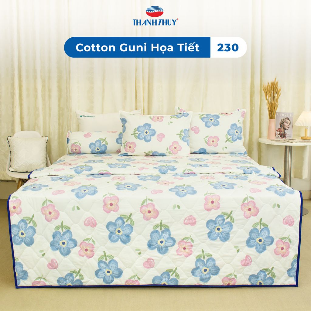 Bộ Ga Bọc Cotton Guni Họa Tiết 230