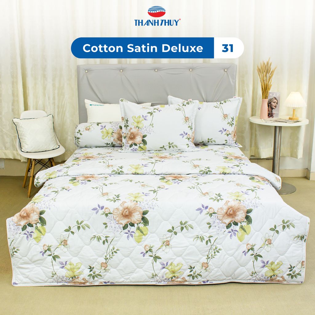 Bộ Ga Bọc Cotton Satin Deluxe 31
