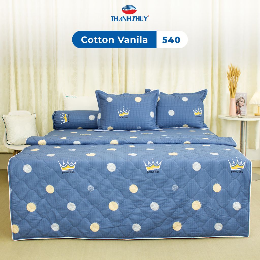 Bộ Ga Bọc Cotton Vanila (Vỏ Gối Không Lót Gòn) 540
