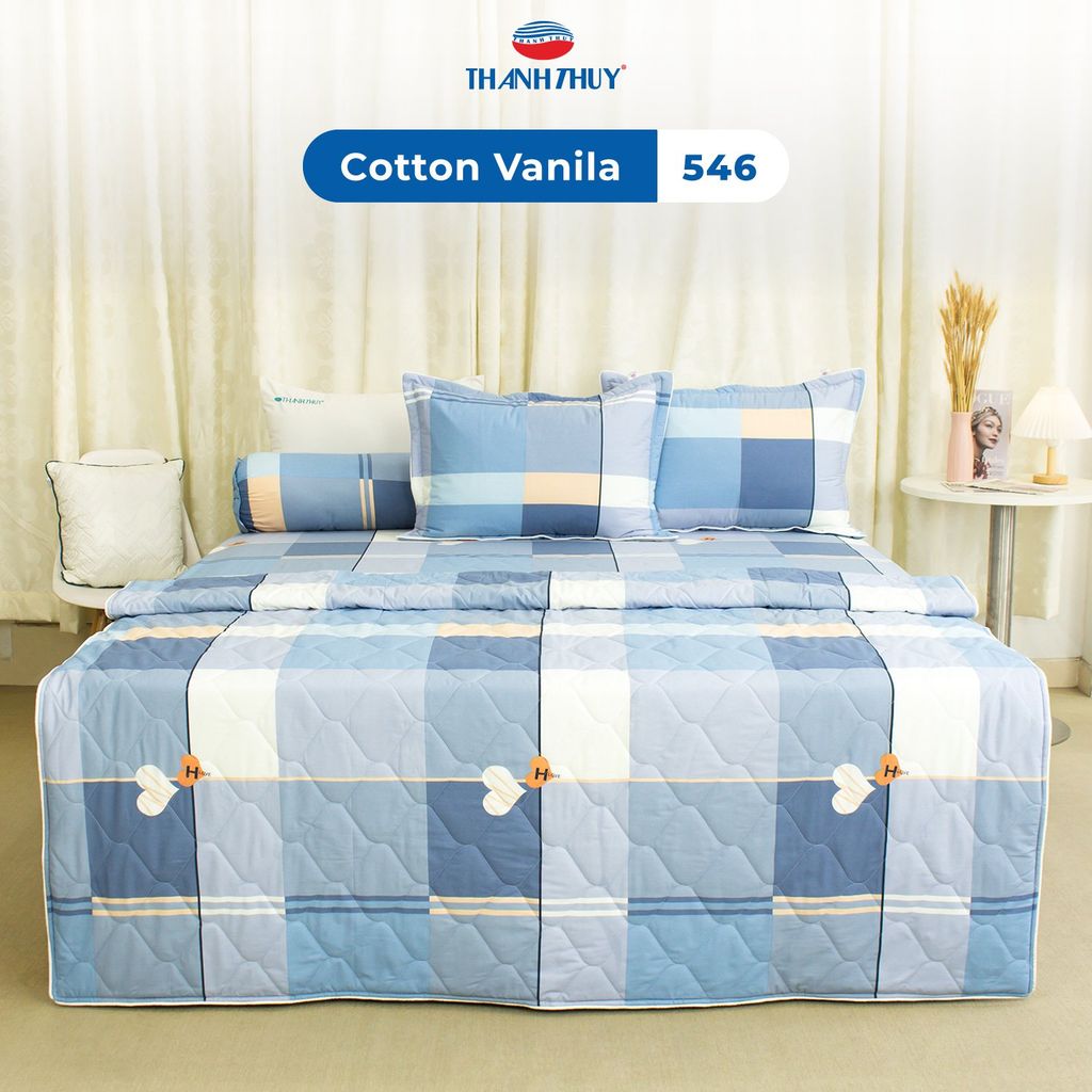 Bộ Ga Bọc Cotton Vanila (Vỏ Gối Lót Gòn) 546