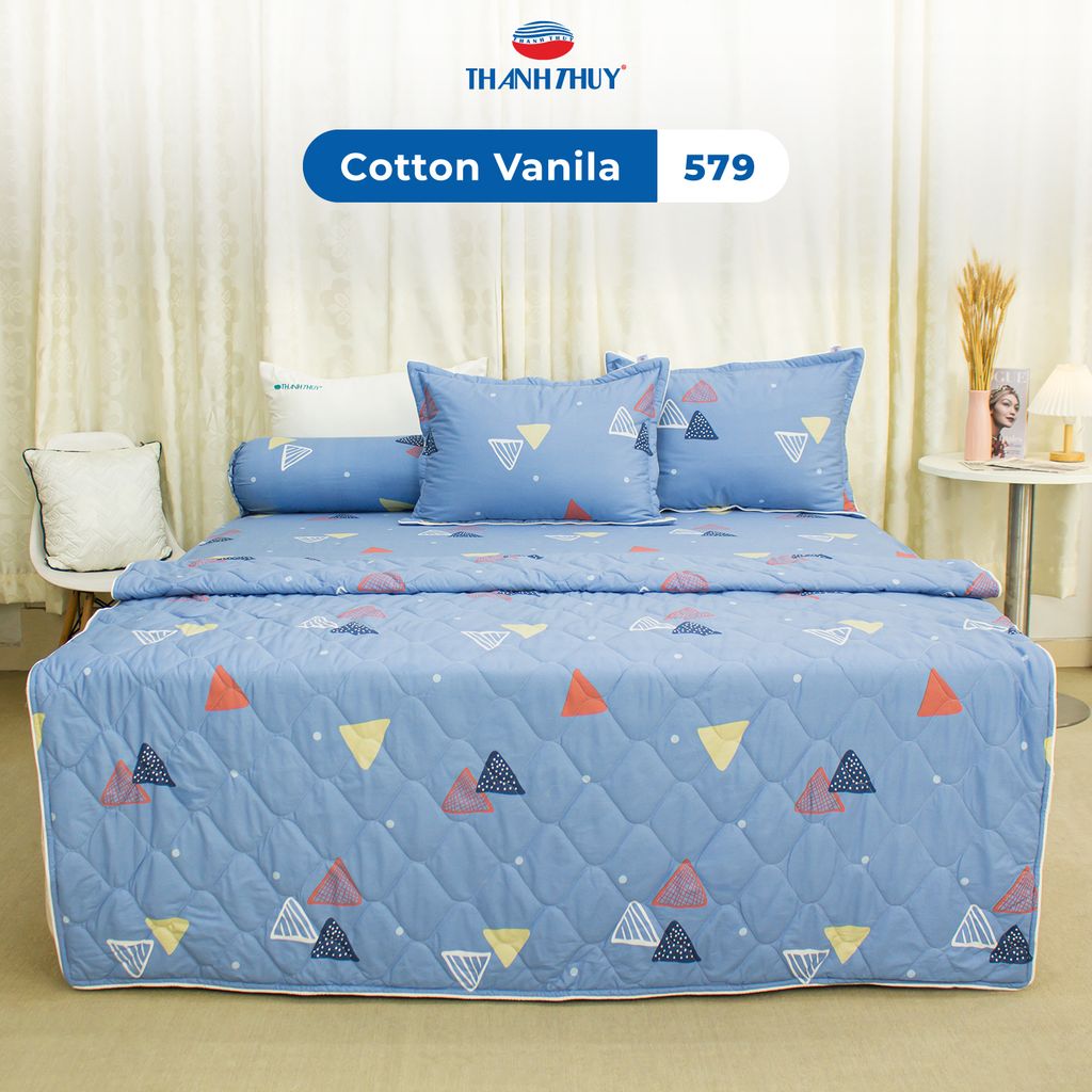 Bộ Ga Bọc Cotton Vanila (Vỏ Gối Lót Gòn) 579