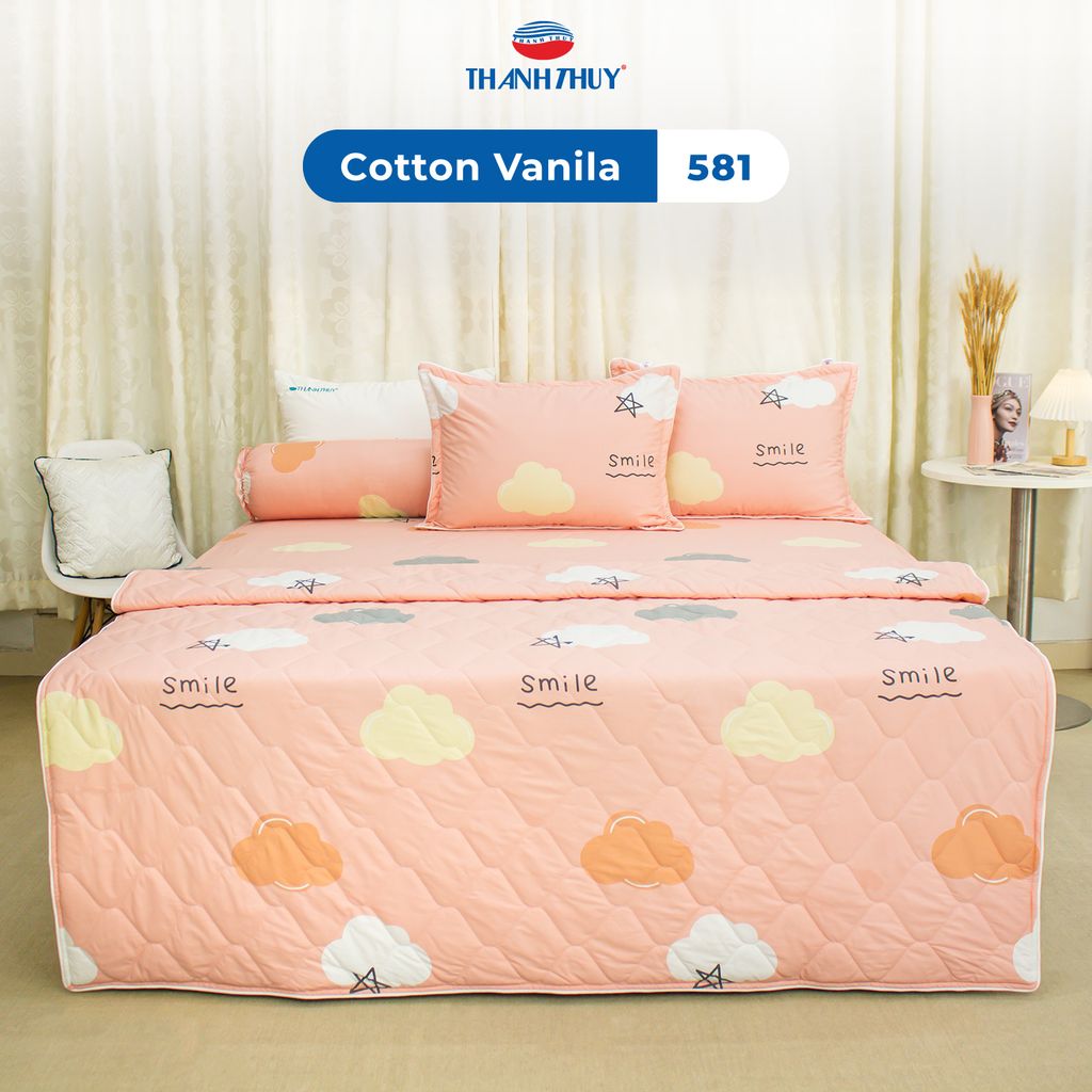 Bộ Ga Bọc Cotton Vanila (Vỏ Gối Lót Gòn) 581
