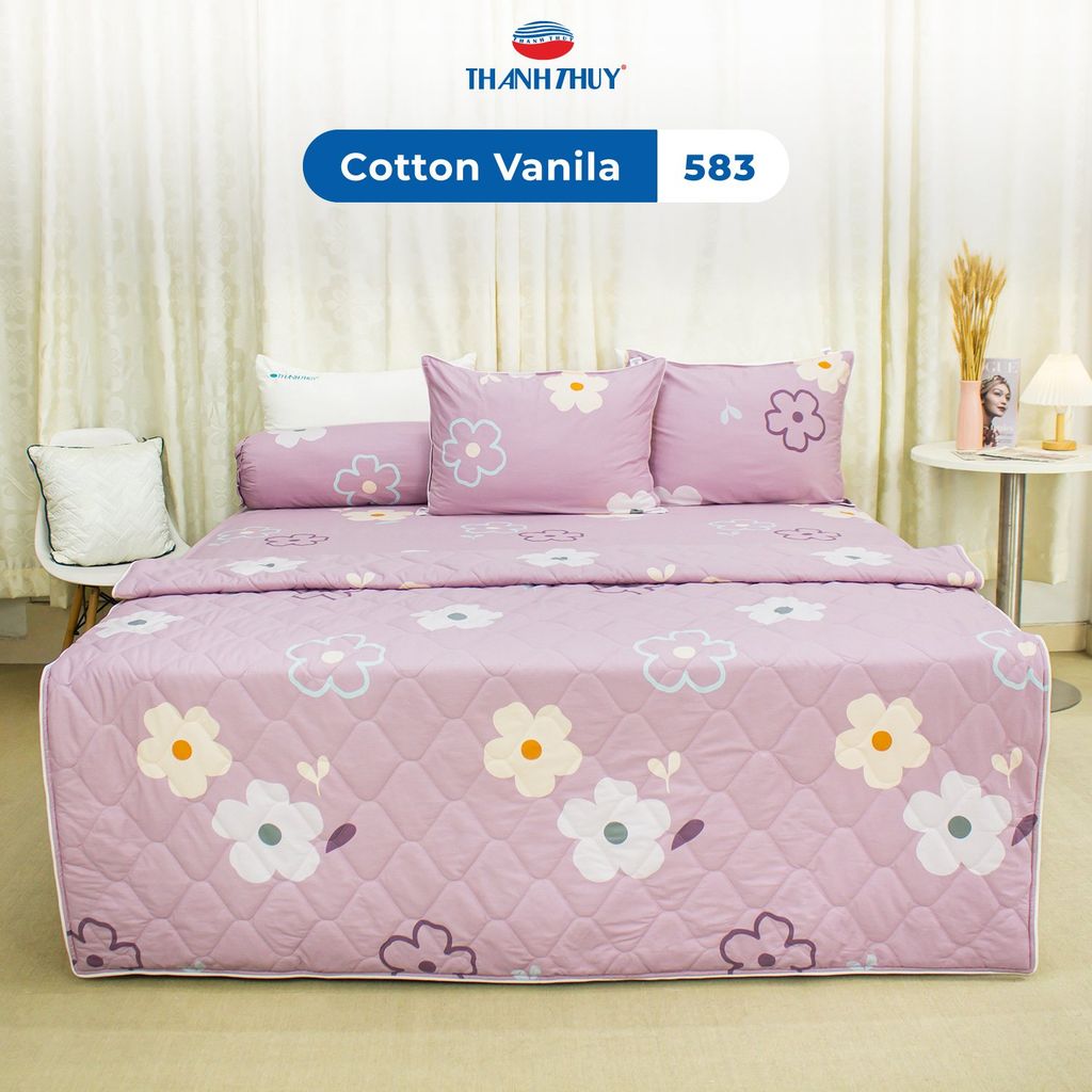 Bộ Ga Bọc Cotton Vanila (Vỏ Gối Lót Gòn) 583