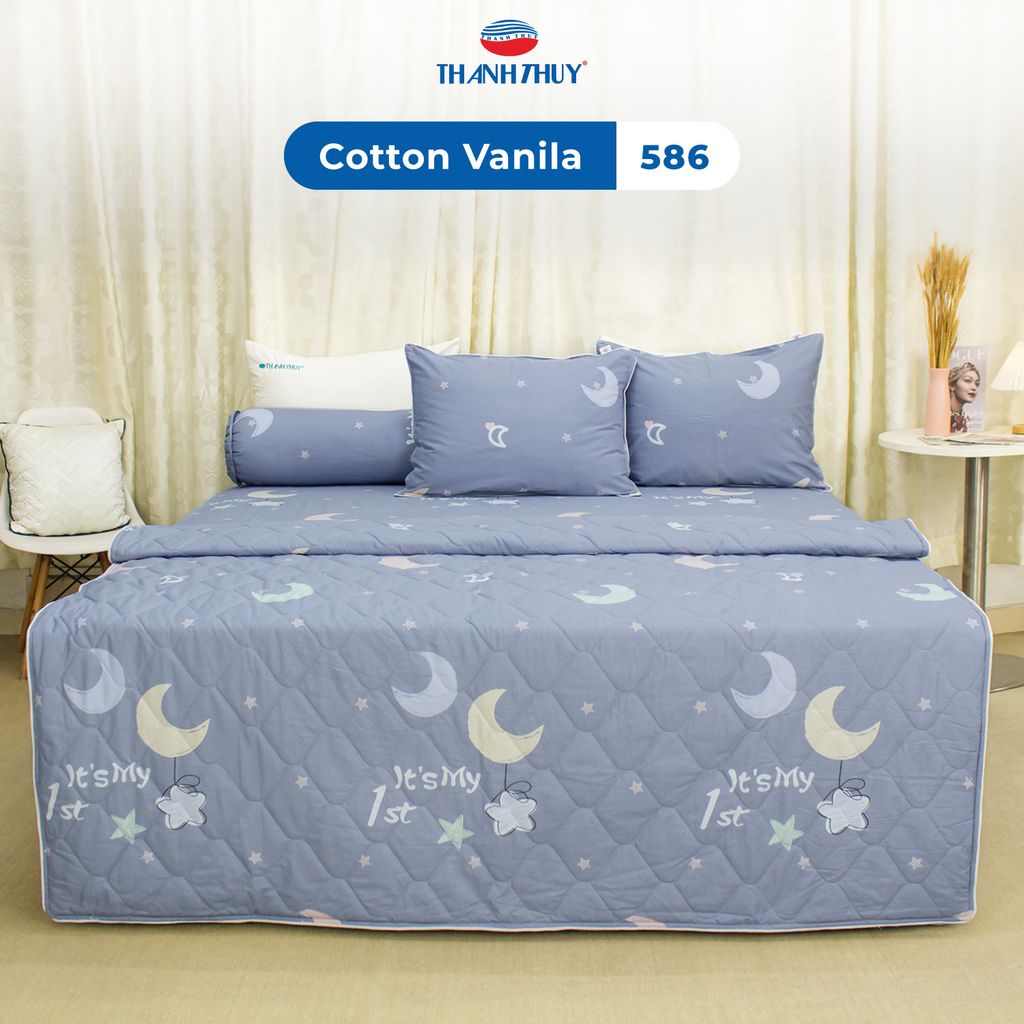 Bộ Ga Bọc Cotton Vanila (Vỏ Gối Lót Gòn) 586
