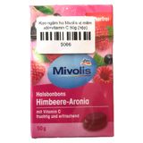  Kẹo ngậm ho Mivolis vị mâm xôi+vitamin C 50g 