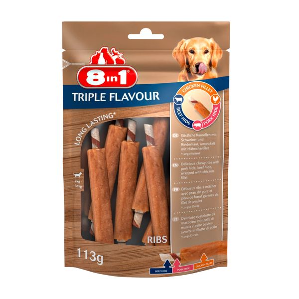  Đồ ăn cho chó vị sườn 8in1 Triple Flavour 