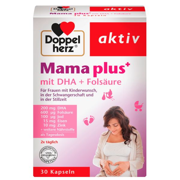  Mama Plus-Vitamin Tổng Hợp Cho Bà Bầu Doppelherz, 30 Viên 