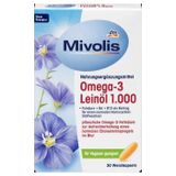  Viên uống bổ sung omega3 Mivolis Omega-3 Leinöl 1.000, Kapseln 30v 