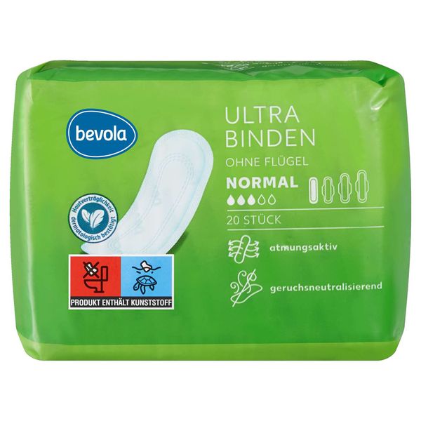  Băng vệ sinh siêu mỏng có cánh làm từ lụa Bevola 20 chiếc (235x92x2,5mm) 