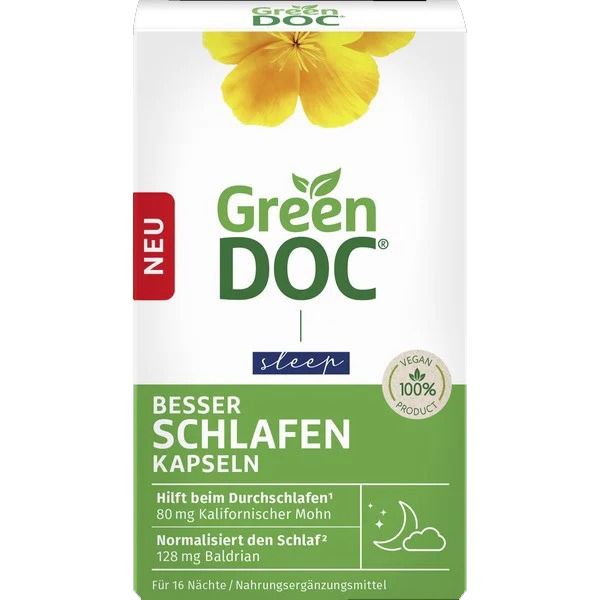  Viên uống hỗ trợ ngủ ngon GreenDoc Besser Schlafen Kapseln 