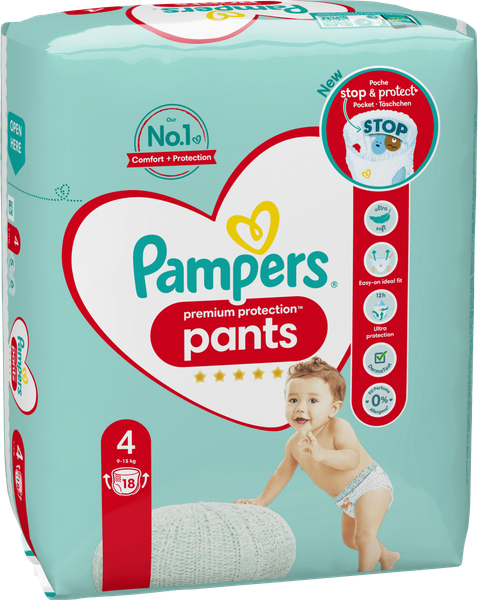  Bỉm Pampers Premium Protection Größe 4 Maxi, 9-15 kg, Einzelpack, 18 miếng 