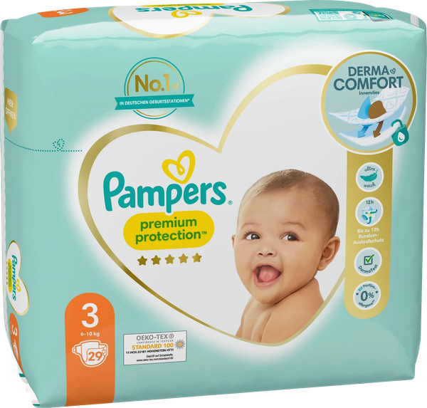  Bỉm Pampers Premium Protection Größe 3 Midi, 6-10 kg, Einzelpack, 29 miếng 