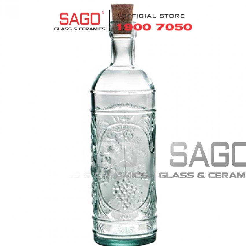 VSM V5050 - Chai Thủy Tinh Tái Chế Vidrios San Miguel BOTELLA ANIS BOMBON 500ml | Nhập Khẩu Tây Ban Nha