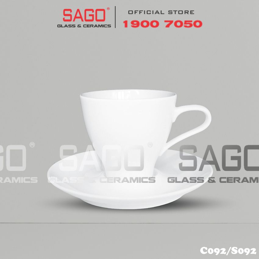 CK C092/S092 - Bộ Tách Sứ CK Cappuccino 330ml