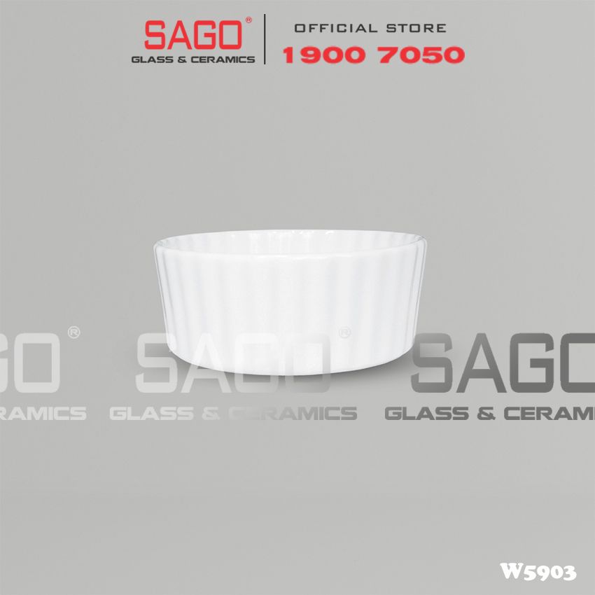 CK W5903 - Khuôn Bánh Sứ Ck 12.5cm | Trắng Trơn