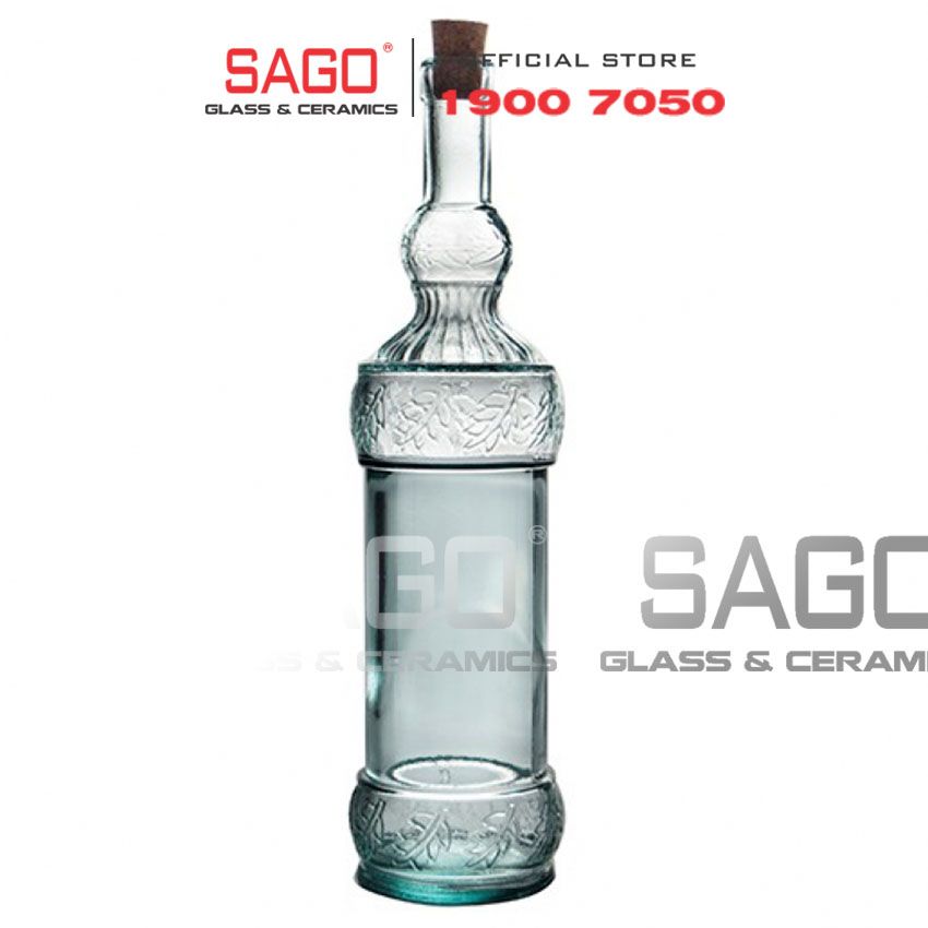 VSM V5041 - Chai Thủy Tinh Tái Chế Vidrios San Miguel BOTELLA LAUREL 750ml | Nhập Khẩu Tây Ban Nha