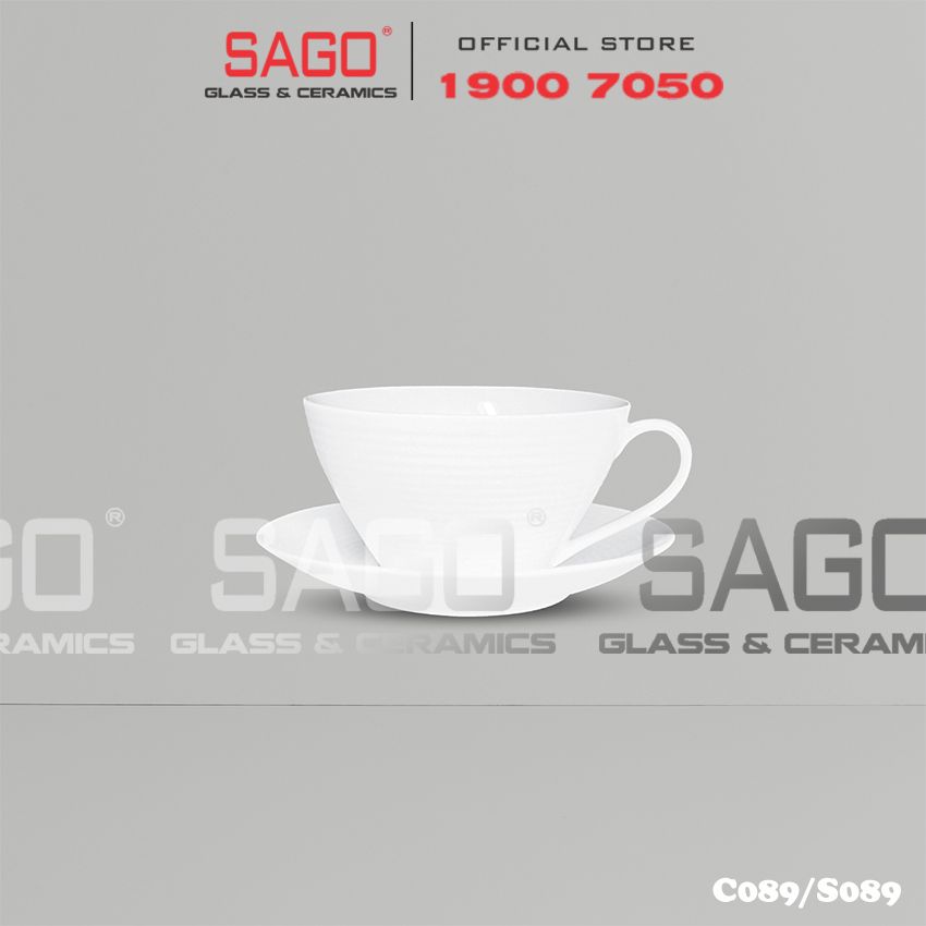 CK C089/S089 - Bộ Tách Sứ CK Cappuccino 410ml