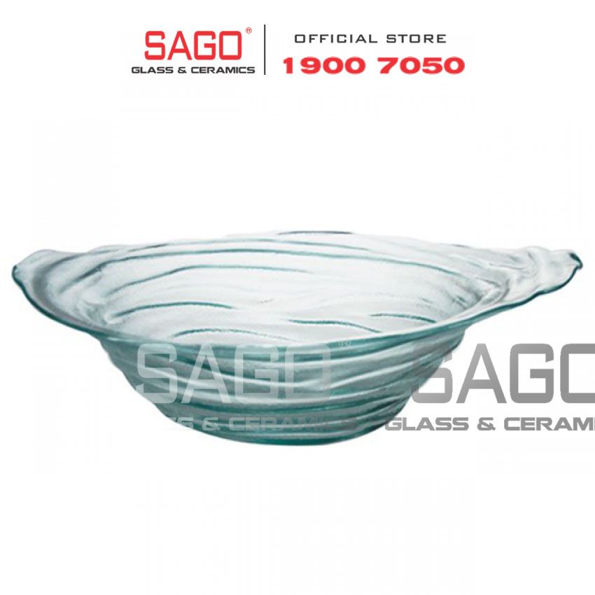VSM V7550 - Khay Thủy Tinh Tái Chế Vidrios San Miguel CUENCO TORNADO 48cm | Nhập Khẩu Tây Ban Nha