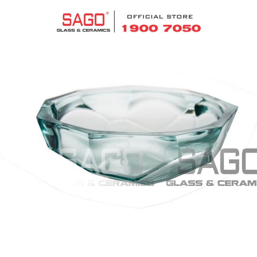 VSM V7590 - Thố Thủy Tinh Tái Chế Vidrios San Miguel CENTRO ORIGAMI Đường Kính 25cm | Nhập Khẩu Tây Ban Nha