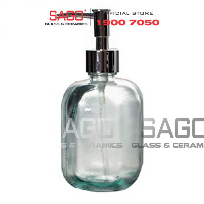 VSM 5505 - Bình Thủy Tinh Tái Chế Đựng Xà Phòng Vidrios San Miguel DOSIFICADOR BAÑO 450ml | Nhập Khẩu Tây Ban Nha