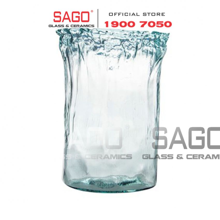 VSM V6311 - Bình Hoa Thủy Tinh Tái Chế Vidrios San Miguel FLORERO PANDORA OVALADO Cao 34cm | Nhập Khẩu Tây Ban Nha