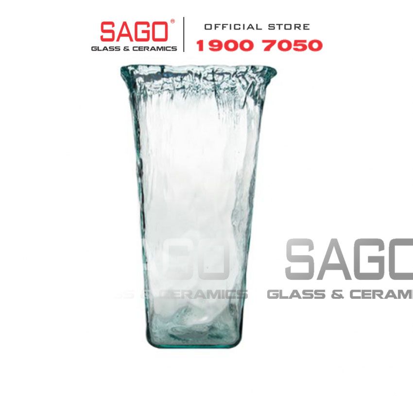 VSM V6301 - Bình Hoa Thủy Tinh Tái Chế Vidrios San Miguel FLORERO PANDORA AUTHENTIC Cao 30cm | Nhập Khẩu Tây Ban Nha