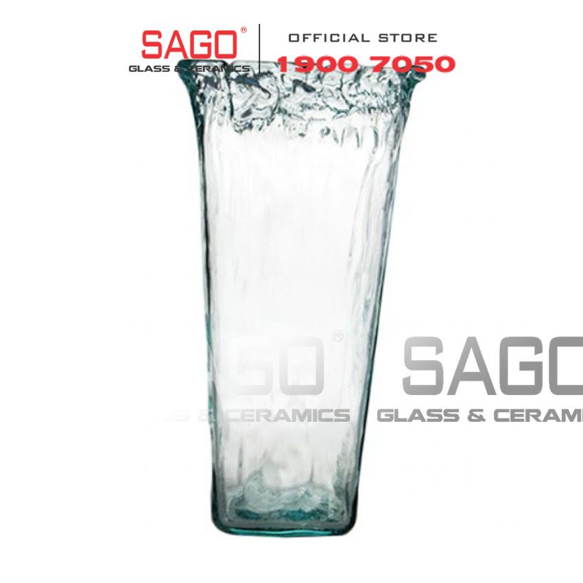VSM V6300 - Bình Hoa Thủy Tinh Tái Chế Vidrios San Miguel FLORERO PANDORA AUTHENTIC Cao 40cm | Nhập Khẩu Tây Ban Nha