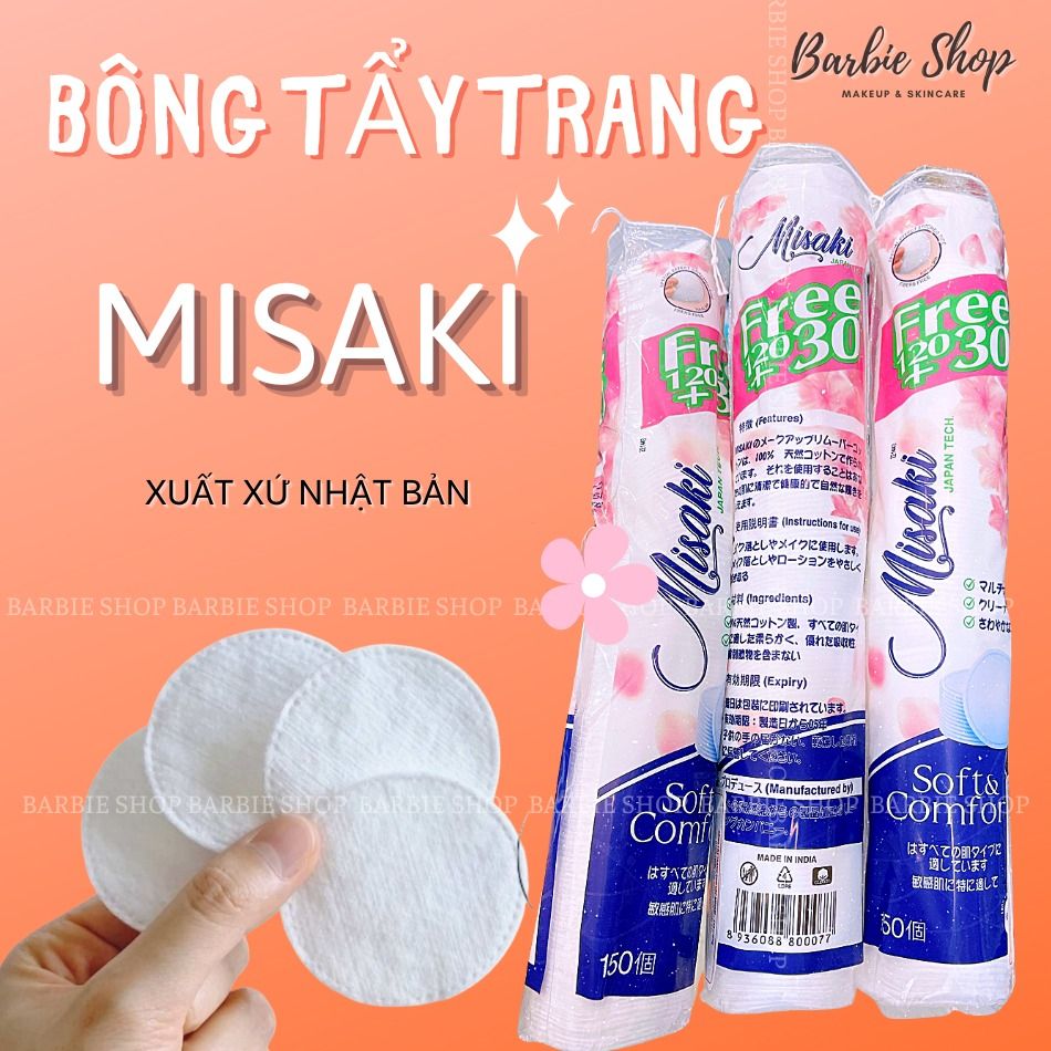 Bông Tẩy Trang MISAKI 150 Miếng