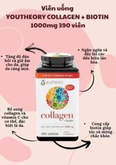 VIÊN UỐNG YOUTHEORY COLLAGEN + BIOTIN 390 Viên