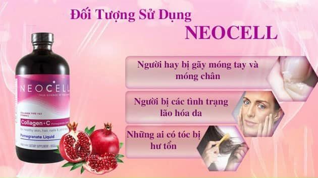 TPCN COLLAGEN NƯỚC VỊ LỰU - Nước Uống  Collagen + C Neocell Pomegranate Liquid 473ml USA