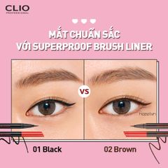 Bút Kẻ Mắt Nước Chống Trôi Clio Kill Superproof Brush Liner 0.55ml - Màu 01, 02