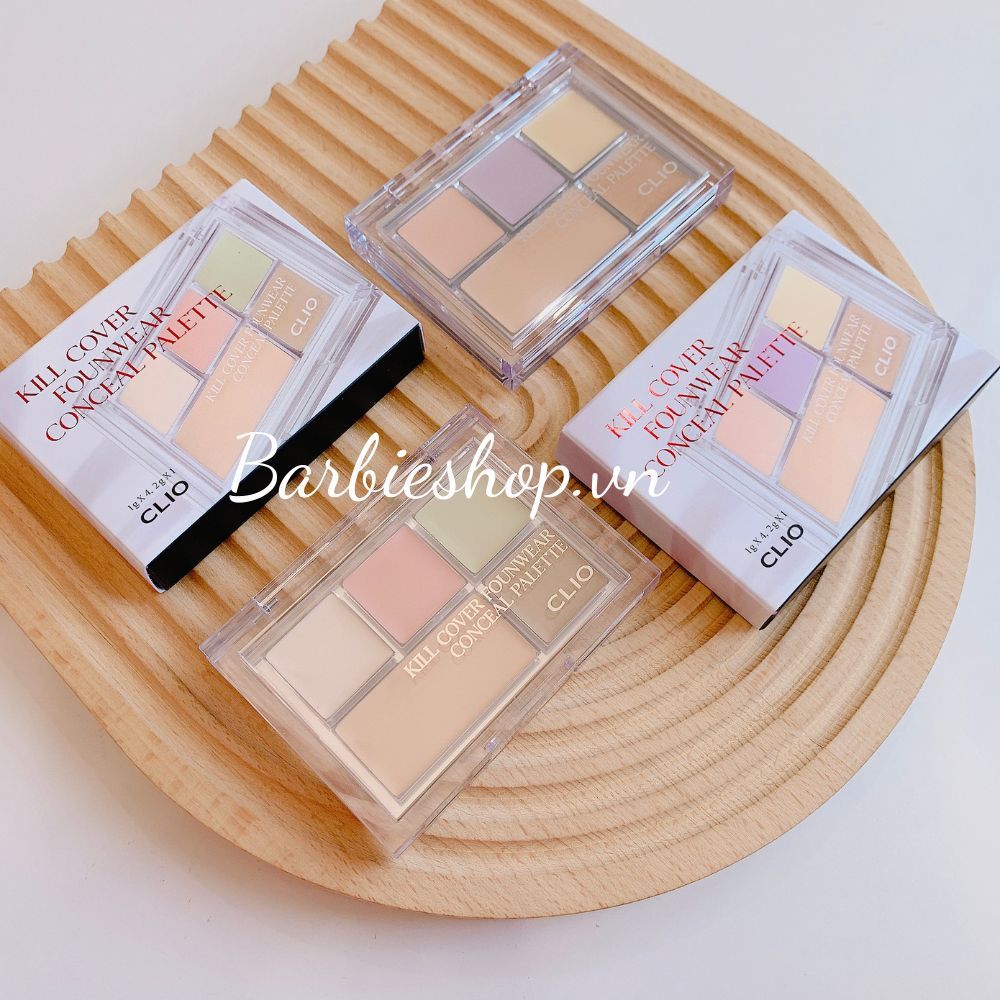 Bảng Che Khuyết Điểm Triệt Sắc Clio Kill Cover Founwear Conceal Palette 1g*4/ 2g*1