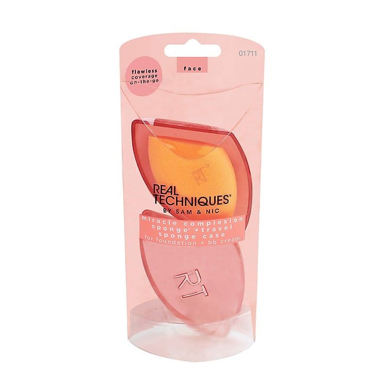 Bông Mút Trang Điểm Tán Nền + Dặm Phấn Phủ Real Techniques Miracle Complexion Sponge + Miracle Powder Sponge