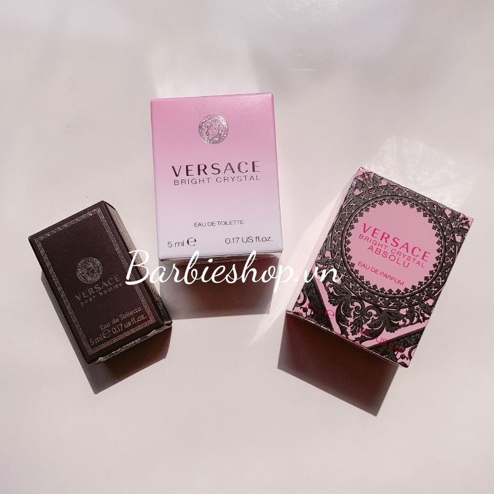 Nước Hoa Versace Bright Crystal Absolu EDP 5ML Hoa Văn - Hồng Đậm