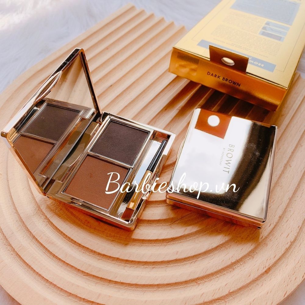 Bột Tán Chân Mày Nongchat Series I Easy Drawing Brow Shadow (Màu Dark Brown, Medium Brown)