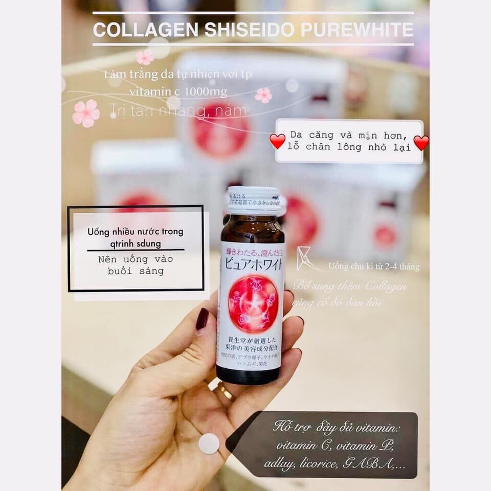Nước Uống Collagen Shiseido Pure White Nhật Bản Trắng Da
