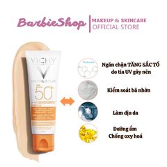 (Vạch Xanh & Cam) Kem Chống Nắng Chống Ô Nhiễm Bụi Kiềm Dầu & Giảm Thâm Nám Vichy Capital Soleil Mattifying 3In1 SPF50+