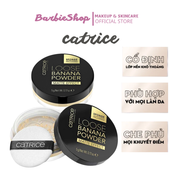 Phấn Phủ Dạng Bột Catrice Loose Banana Powder - True Skin Mineral Loose Powder  Kiềm Dầu