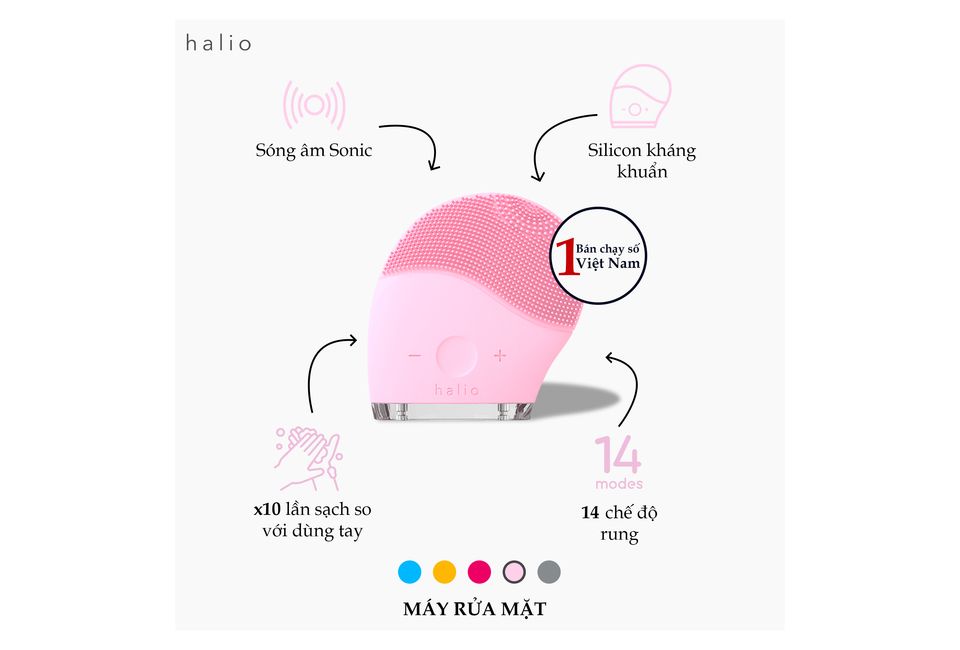 Máy Rửa Mặt Halio Facial Cleansing & Massaging